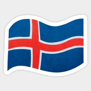 The flag of Iceland Sticker